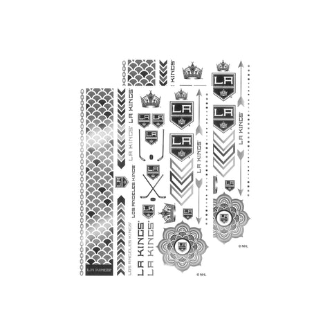 Los Angeles Kings Metallic Body Tattoos