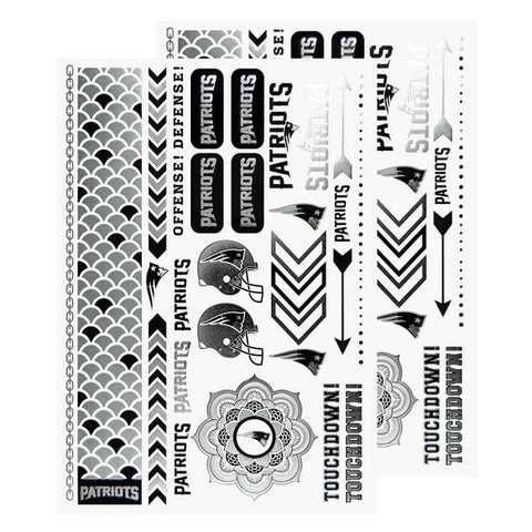 New England Patriots Metallic Body Tattoos