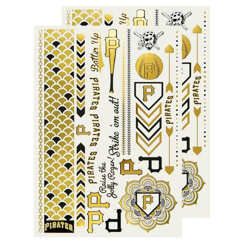 Pittsburgh Pirates Metallic Body Tattoos