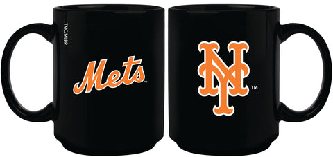 New York Mets 15oz Sublimated Mug - Black