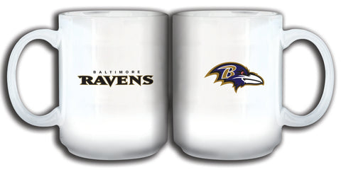 Baltimore Ravens 11oz. Sublimated Mug - White