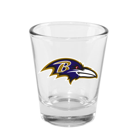 Baltimore Ravens 2oz. Clear Logo Shot Glass