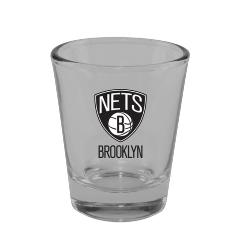 Brooklyn Nets 2oz. Clear Logo Shot Glass