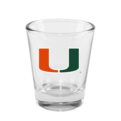 Miami Hurricanes 2oz. Clear Logo Shot Glass