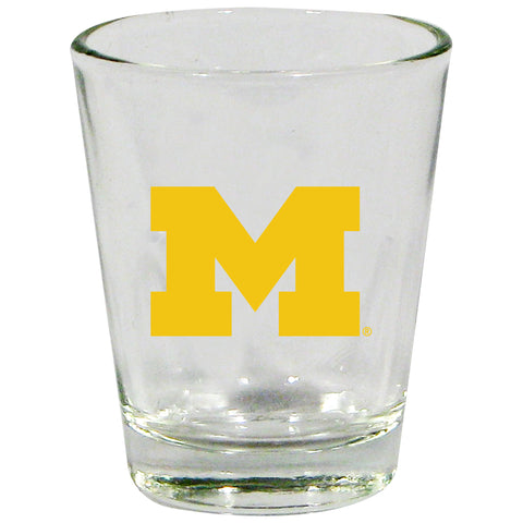Michigan Wolverines 2oz. Clear Logo Shot Glass