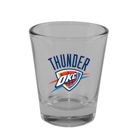 Oklahoma City Thunder 2oz. Clear Logo Shot Glass