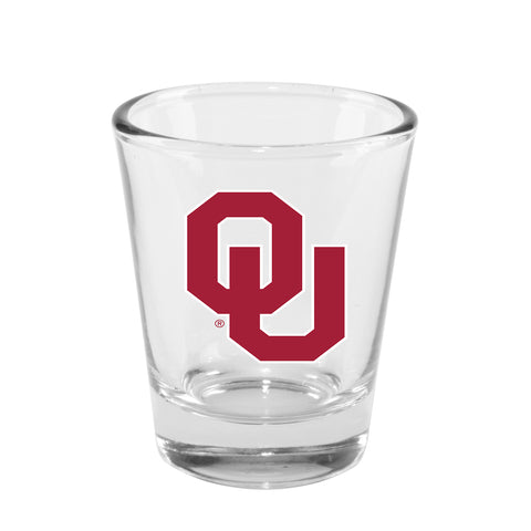 Oklahoma Sooners 2oz. Clear Logo Shot Glass