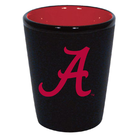Alabama Crimson Tide 2oz. Matte Black/Inner Color Shot