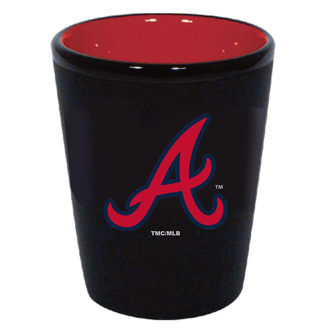 Atlanta Braves 2oz. Matte Black/Inner Color Shot