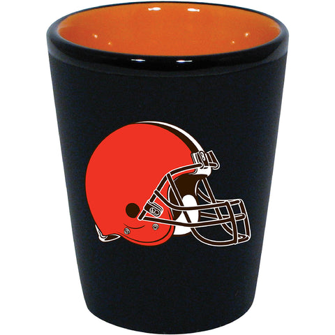 Cleveland Browns 2oz. Matte Black/Inner Color Shot