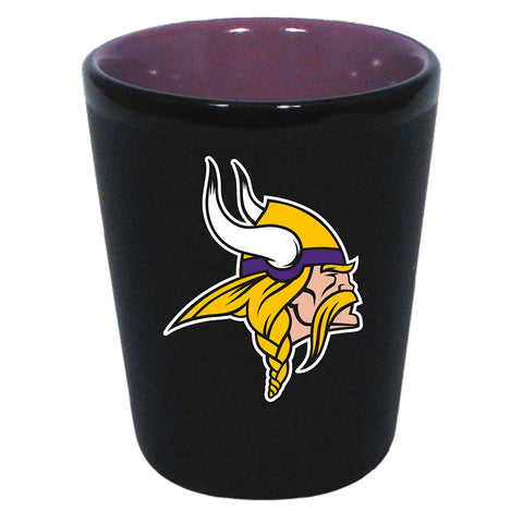 Minnesota Vikings 2oz. Matte Black/Inner Color Shot