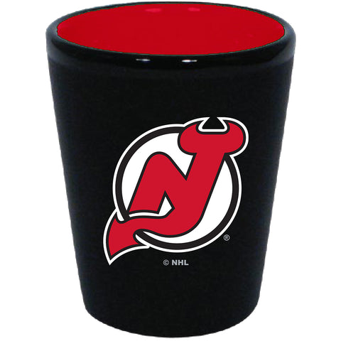 New Jersey Devils 2oz. Matte Black/Inner Color Shot
