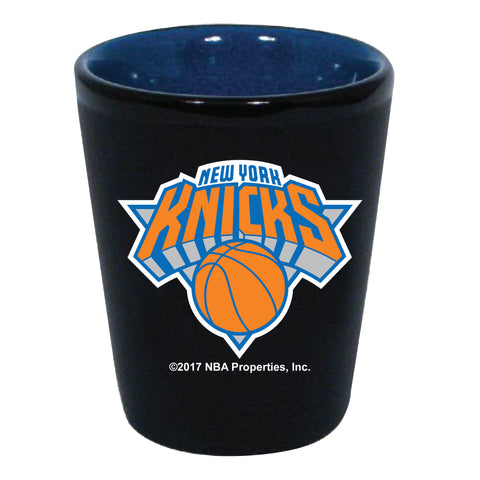 New York Knicks 2oz. Matte Black/Inner Color Shot