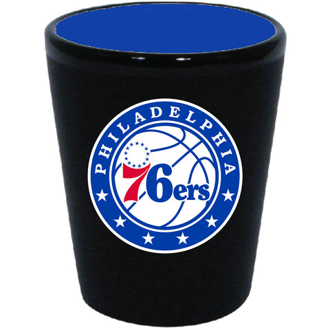 Philadelphia 76ers 2oz. Matte Black/Inner Color Shot