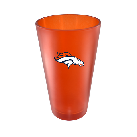 Denver Broncos 16oz Team Color Frosted Pint Glass