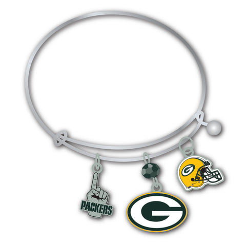 Green Bay Packers 3 Charm Bracelet