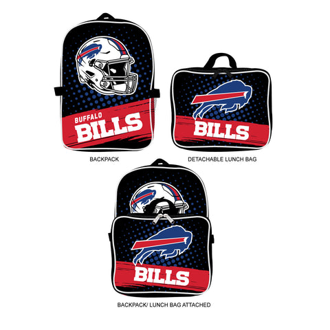 Buffalo Bills Youth Backpack Lunch Bag Combo