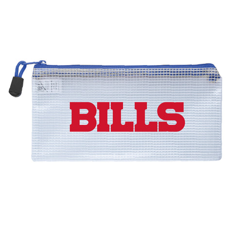 Buffalo Bills Zippered Clear Pencil Bag