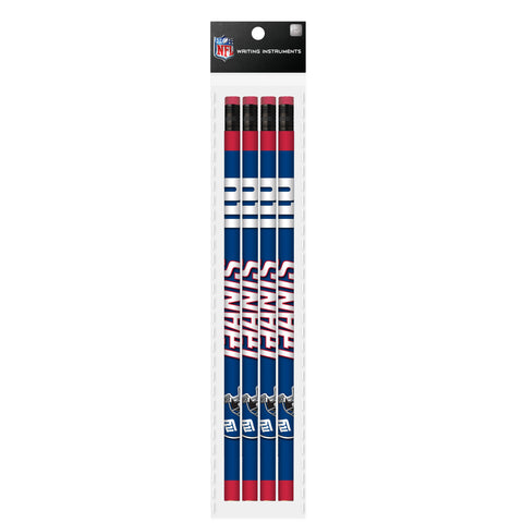 New York Giants 4 Pack Wood Pencils