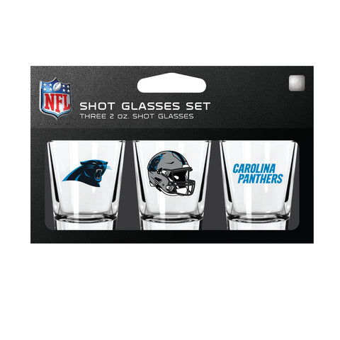 Carolina Panthers 3pc Shot Glass Set
