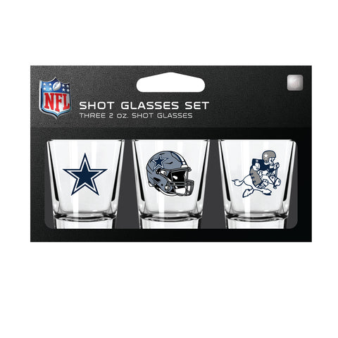 Dallas Cowboys 3pc Shot Glass Set