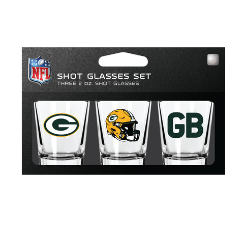 Green Bay Packers 3pc Shot Glass Set