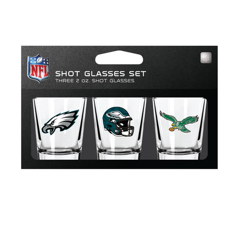 Philadelphia Eagles 3pc Shot Glass Set