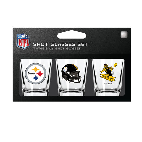 Pittsburgh Steelers 3pc Shot Glass Set