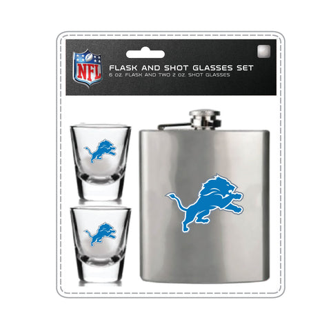 Detroit Lions Flask & Shot Gift Set