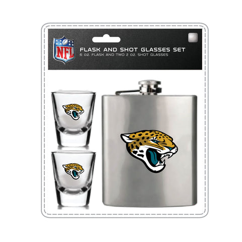 Jacksonville Jaguars Flask & Shot Gift Set