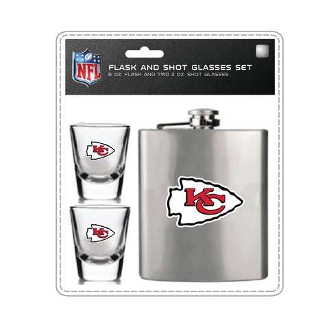 Kansas City Chiefs Flask & Shot Gift Set