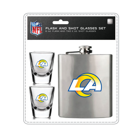 Los Angeles Rams Flask & Shot Gift Set