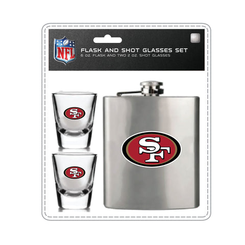 San Francisco 49ers Flask & Shot Gift Set
