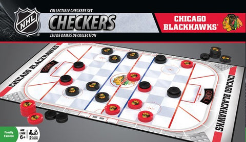 Chicago Blackhawks Checkers Set