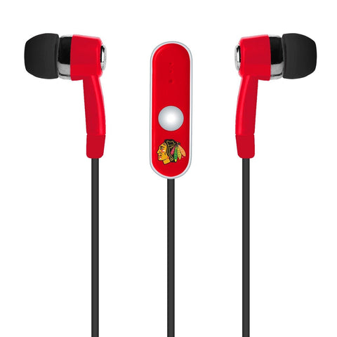 Chicago Blackhawks Handsfree Earbuds w/ Microphone