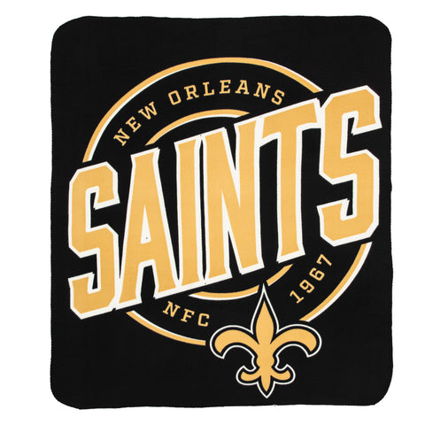 New Orleans Saints 50" x 60" Campaign Fleece Throw Blanket