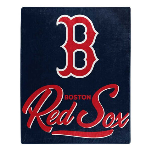 Boston Red Sox 50" x 60" Signature Royal Plush Throw Blanket