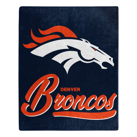 Denver Broncos 50" x 60" Signature Royal Plush Throw Blanket