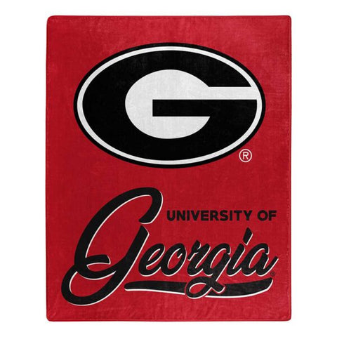 Georgia Bulldogs 50" x 60" Signature Royal Plush Throw Blanket