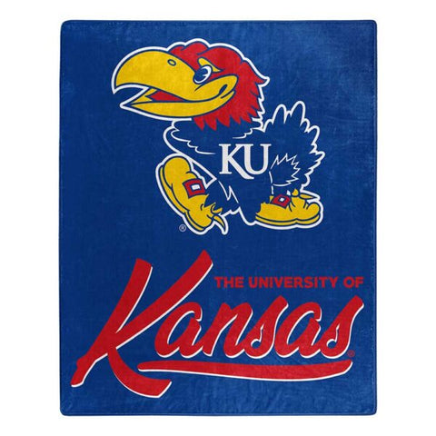 Kansas Jayhawks 50" x 60" Signature Royal Plush Throw Blanket