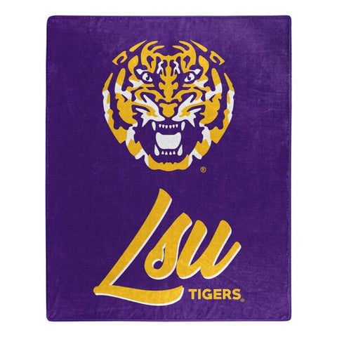 LSU Tigers 50" x 60" Signature Royal Plush Throw Blanket