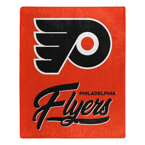 Philadelphia Flyers 50" x 60" Signature Royal Plush Throw Blanket