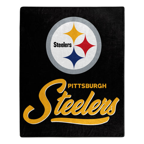 Pittsburgh Steelers 50" x 60" Signature Royal Plush Throw Blanket