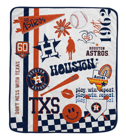 Houston Astros 60" x 70" Native Fan Royal Plush Blanket