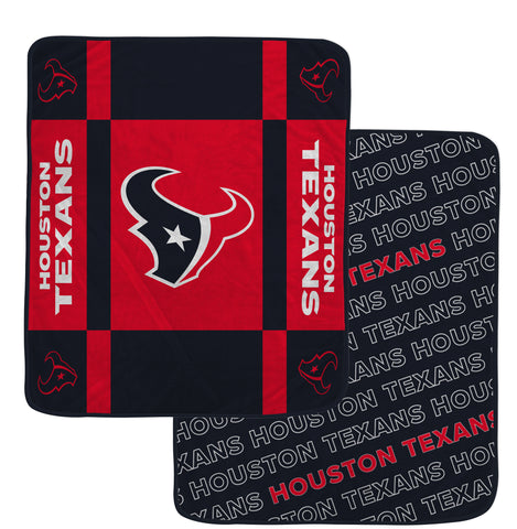 Houston Texans 60" x 70" Reverse Block Ultra Lux Throw Blanket