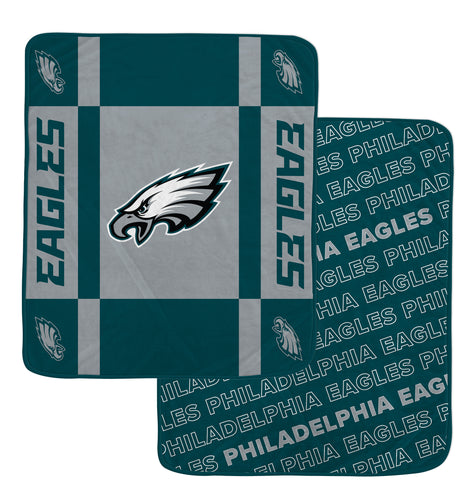 Philadelphia Eagles 60" x 70" Reverse Block Ultra Lux Throw Blanket