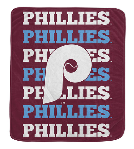 Philadelphia Phillies Retro 60" x 70" Repeat Refresh Premium Plush Throw Blanket