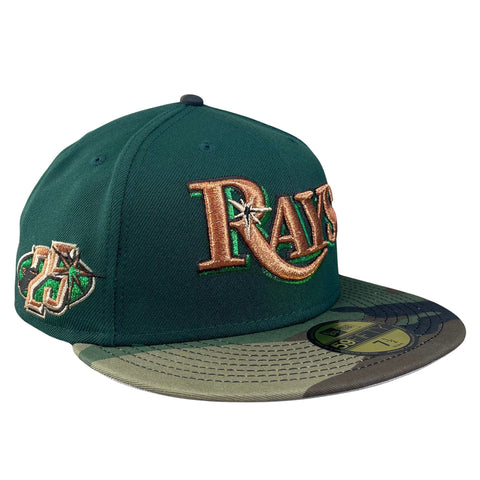 59FIFTY Tampa Bay Rays Dark Green/Woodland Camo/Gray 25 Years Patch