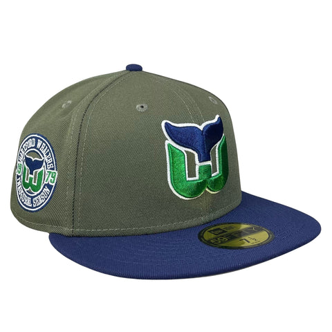 59FIFTY Hartford Whalers New Olive/Navy/Gray 1979 Inaugural Seaon Patch