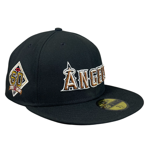 59FIFTY Los Angeles Angels Black/Gray 60 Years Patch